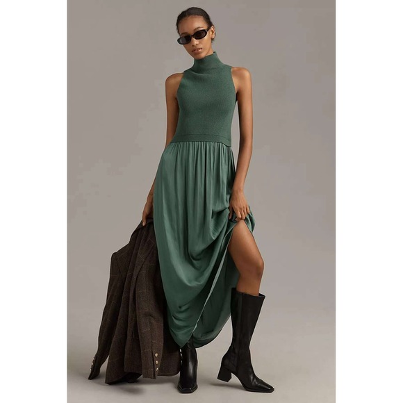 Anthropologie Dresses & Skirts - By Anthropologie - The Thea Mockable Sleeveless Midi Jumper Dress - Size Large L
